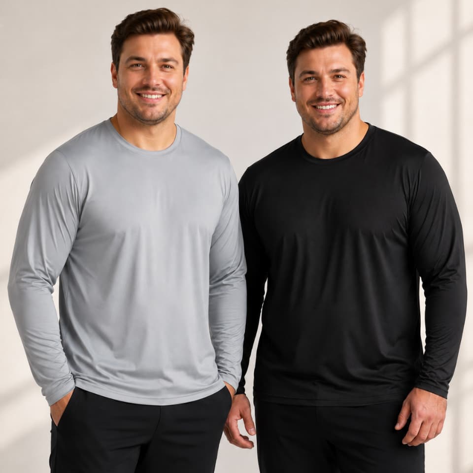 Kit 2 Camisetas UV Masculina Plus Size Proteção Solar 50+ Treino Verão