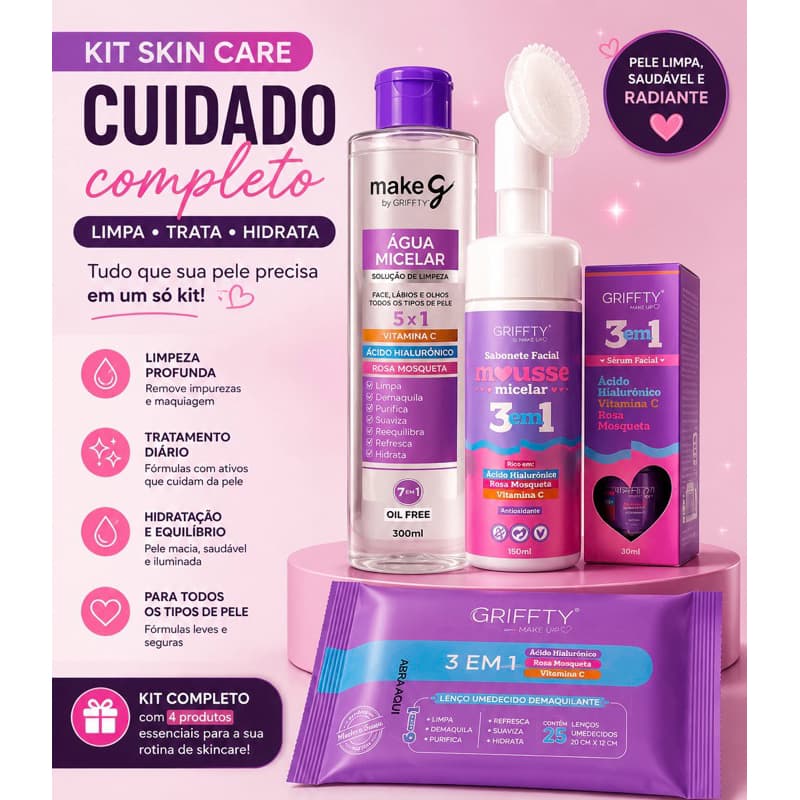 Skincare limpeza de pele profunda kit compelto