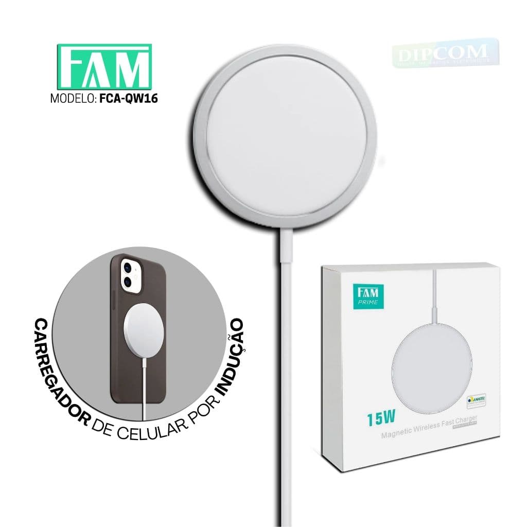 Carregador por Indução para Smartphones com Indução Fam FCA-QW16
