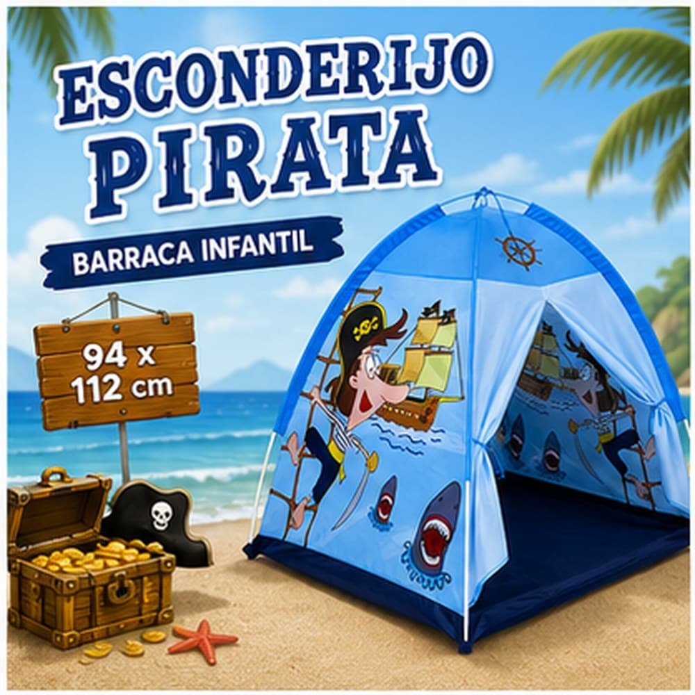 Barraca Infantil Esconderijo Pirata 94x112cm – Aventuras e Imaginação
