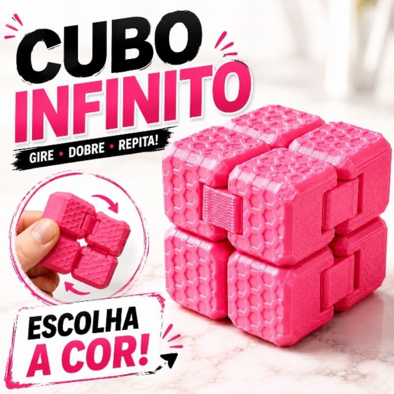 Cubo Infinito Articulado Sensorial | Fidget Toy | Anti Estresse | Relaxante de Mão | relaxamento | ansiedade quadrado