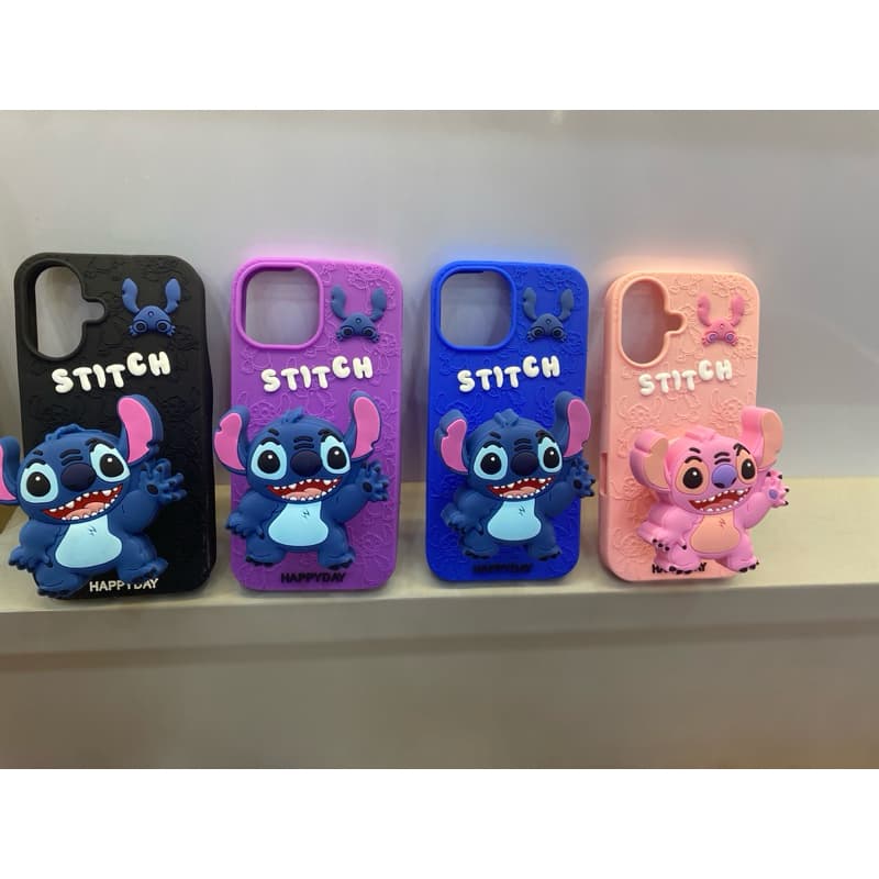 capa silicone com pop do stitch para iphone