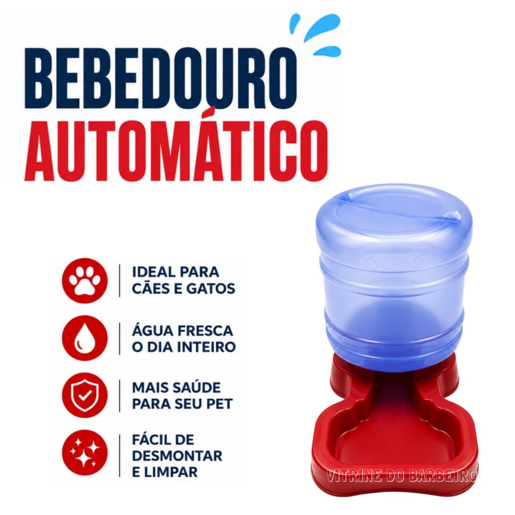 Bebedouro Automático 10Litros Para Gato e Cachorro C/Suporte