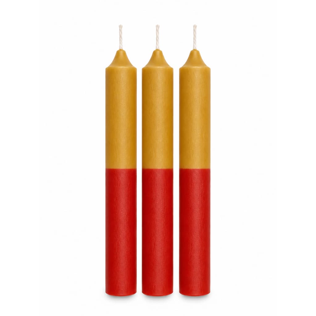 Velas Palito Bicolores Coloridas 15cm 1kg (40 Unidades)