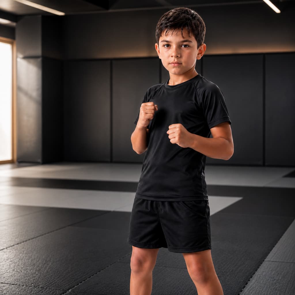 Rash Guard Kids Infantil Manga Curta Jiu-Jitsu Compressão Academia Treino Esportivo Premium