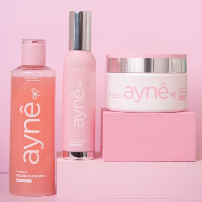 KIT Aynê Brilho Completo - (Shampoo + Máscara + Spray  Coat)