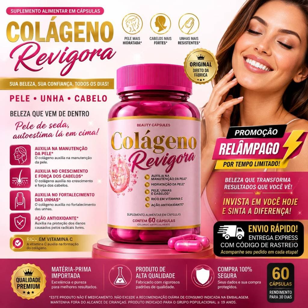 REVIGORA - Colágeno com Acido Hialurônico 500mg