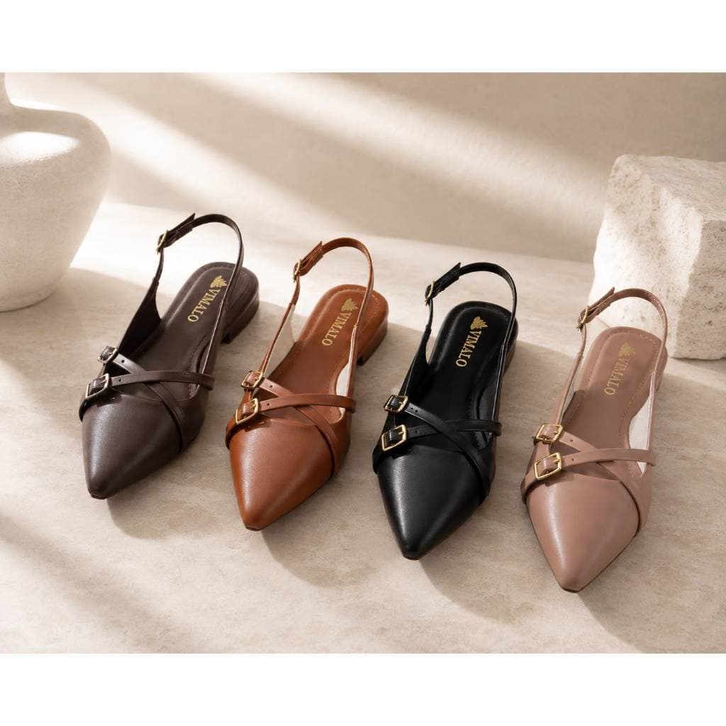 Sapatilha Feminina Bico Fino Vimalo Elegante, Clássica e Delicada Mocassim Scarpin 1 fivela - Sap03