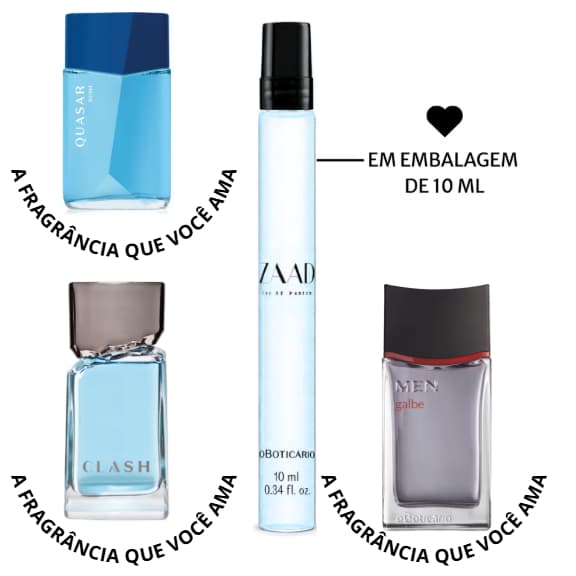 Clash - Quasar Rush - Men Galbe - Perfume de bolso 10ml Masculino