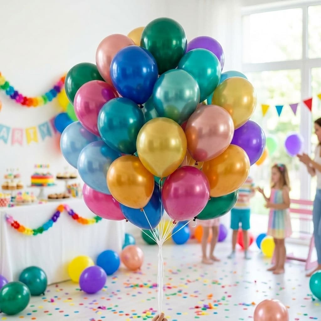 Kit de Balões de Festa Cores Sortidas com 150 und Tamanhos Variados, Bexiga, Balão Látex