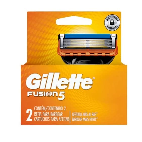 Kit 2 Carga Para Aparelho de Barbear Gillette Fusion 5 - 4 Unidades