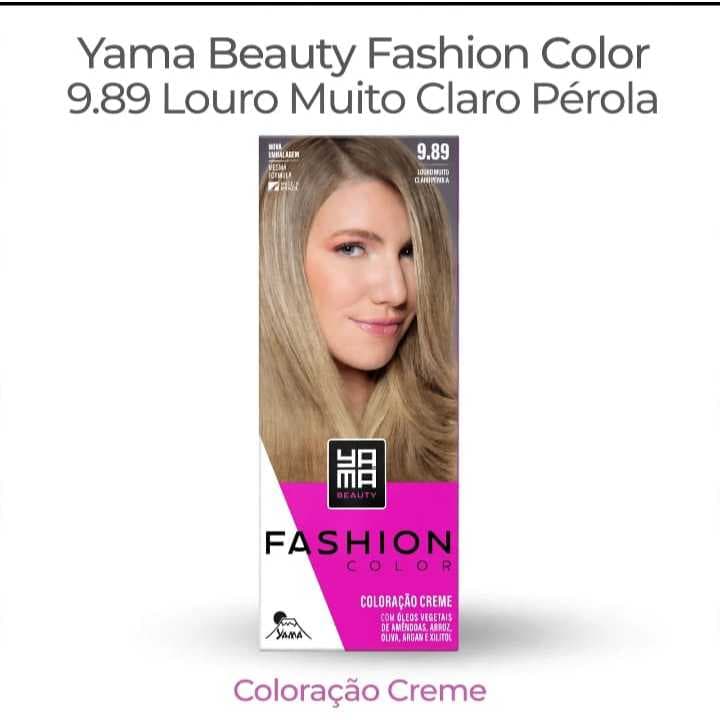 TINTURA MINI KIT FASHION COLOR YAMA 9.89 LOURO MUITO CLARO PEROLA