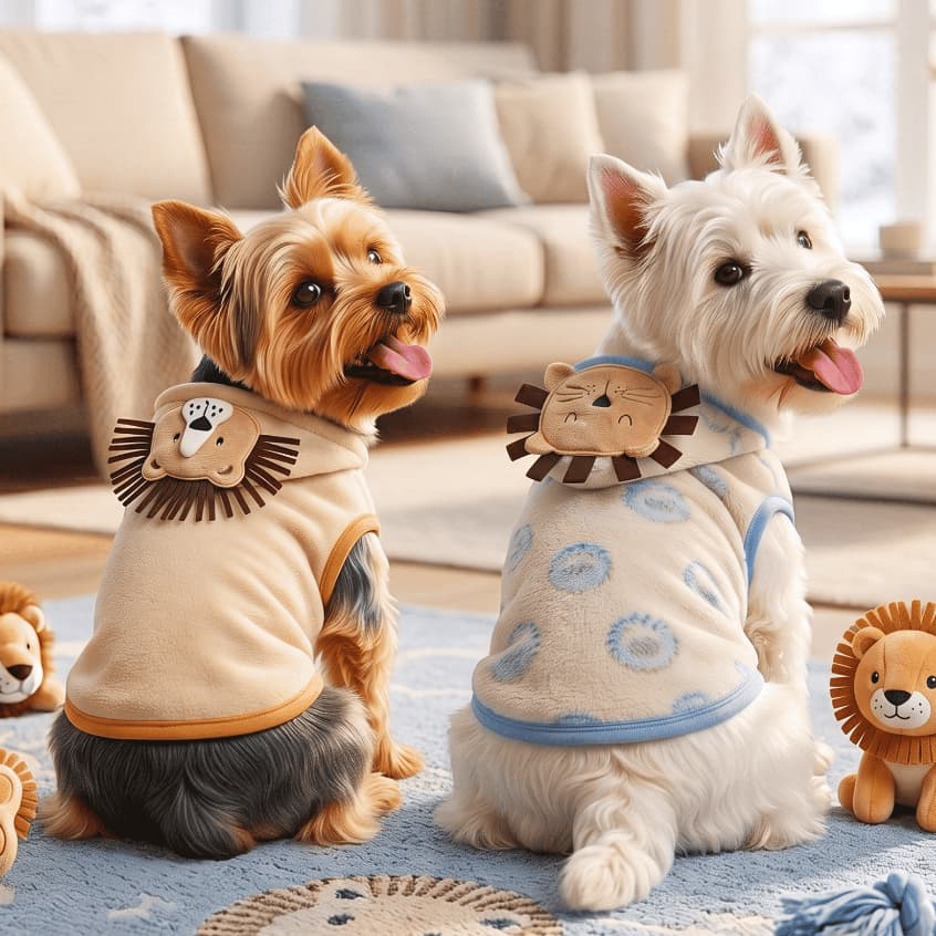 Roupa Leãozinho para Cachorro e Gato | Roupa Pet com Capuz em Fleece