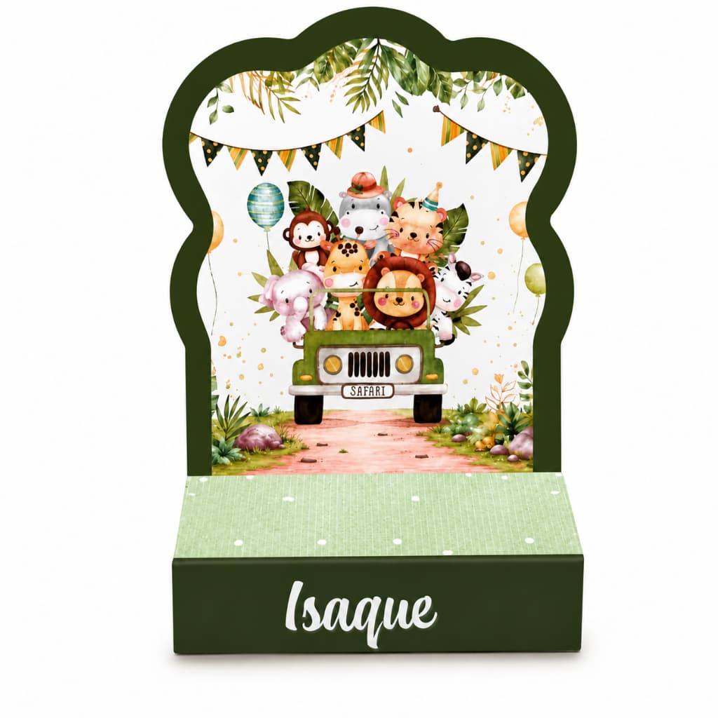 20 Porta Bis duplo Safari - Lembrancinha de festa infantil - PEGUE E MONTE