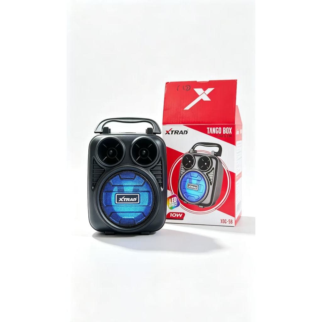 Caixa de Som Bluetooth XTRAD Tango Box XDG-58 10W, LED, Bluetooth 5.0, USB, TF, AUX e Rádio FM