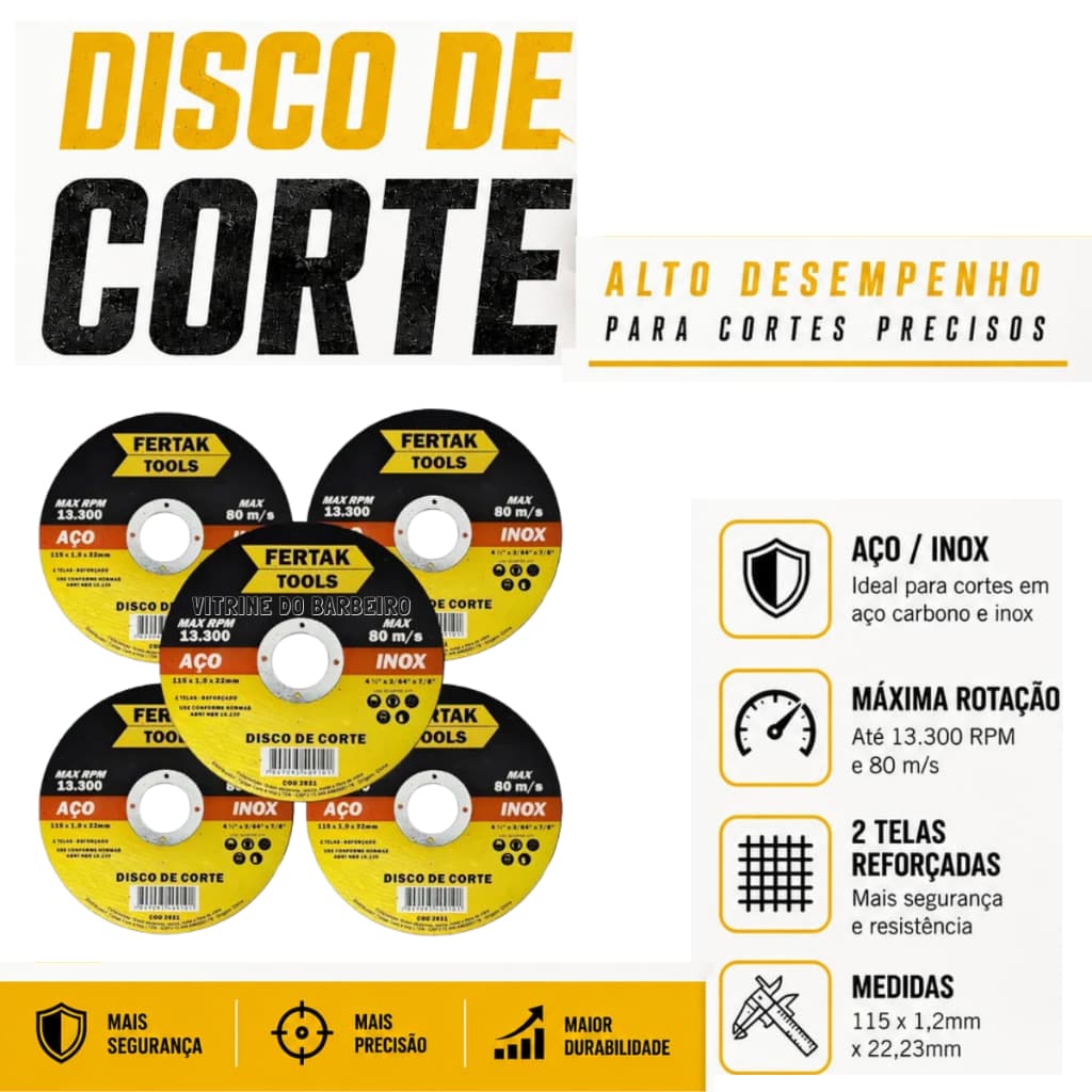 Disco de Corte para Serralheria e Funilaria 4 Polegadas