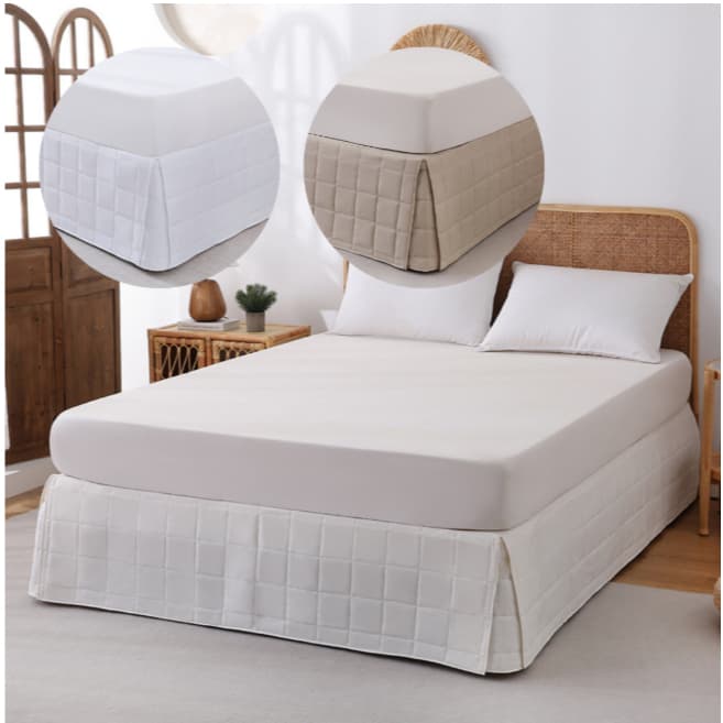 Saia Para Cama Box Casal Jolitex Square 188x138x38 Cobre Box Baú Saia Box Casal Padrão Antialérgica