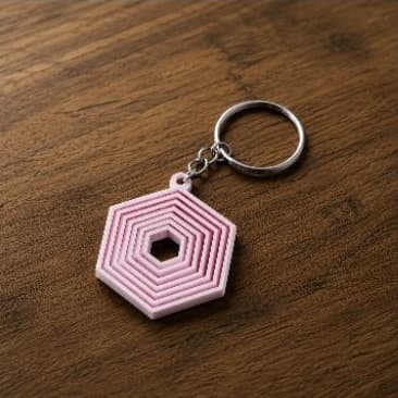 Fidget Sensorial Antiestresse Impressão 3D Ansiedade Para Bolso hexagonal Chaveiro Sensorial de Movimento