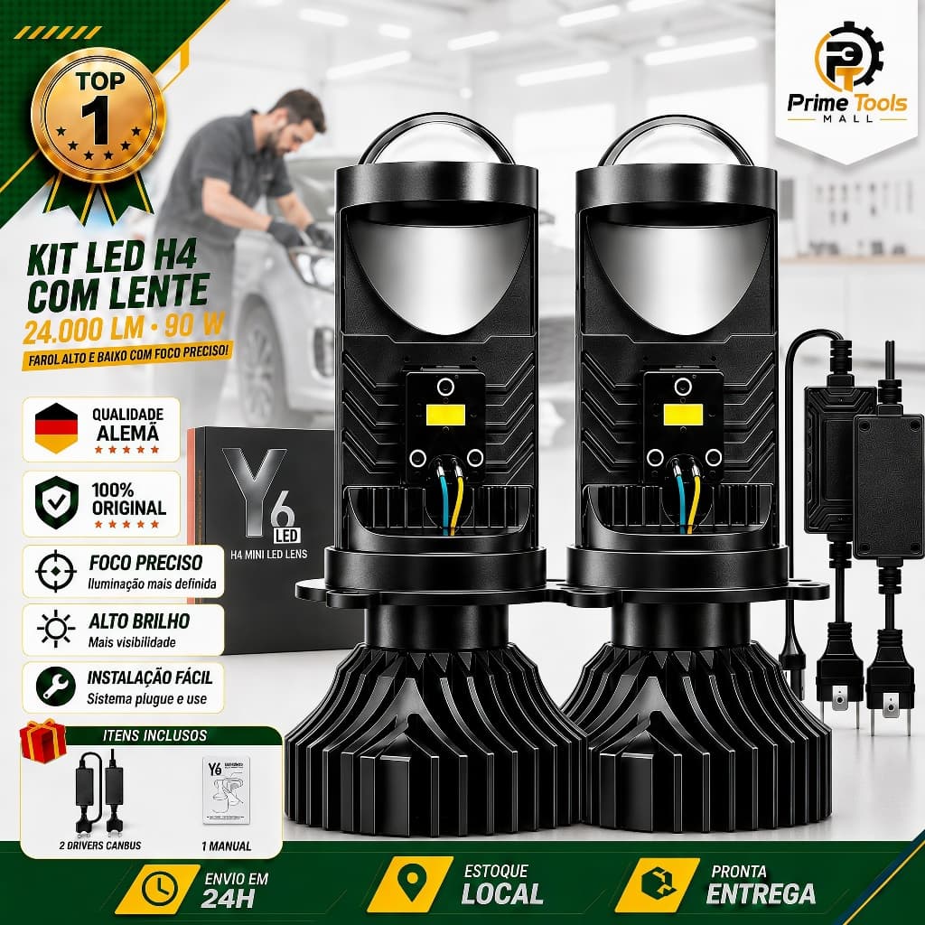 24000LM Ônibus 90w/H4 Led Mini Projetor De Lente De Carro Hi/Lo Kit De Conversão De Faróis