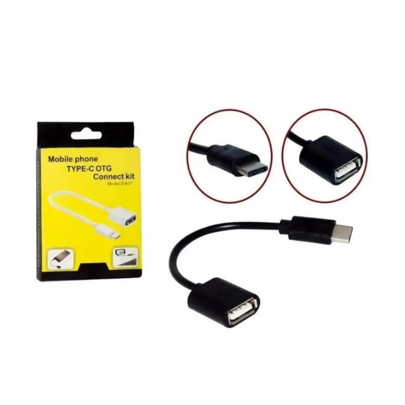 Cabo Adaptador USB-C OTG Tipo-C para USB 3.0 Mobile Phone