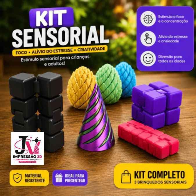 Kit Sensorial Anti Estresse Fidget Toy 3D | Cubo Infinito + Ovo Dragão | Brinquedo Sensorial para TDAH, Ansiedade e Foco