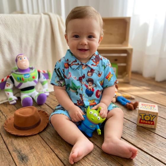 Roupa de Bebê ToyStory Conjunto Short e Blusa