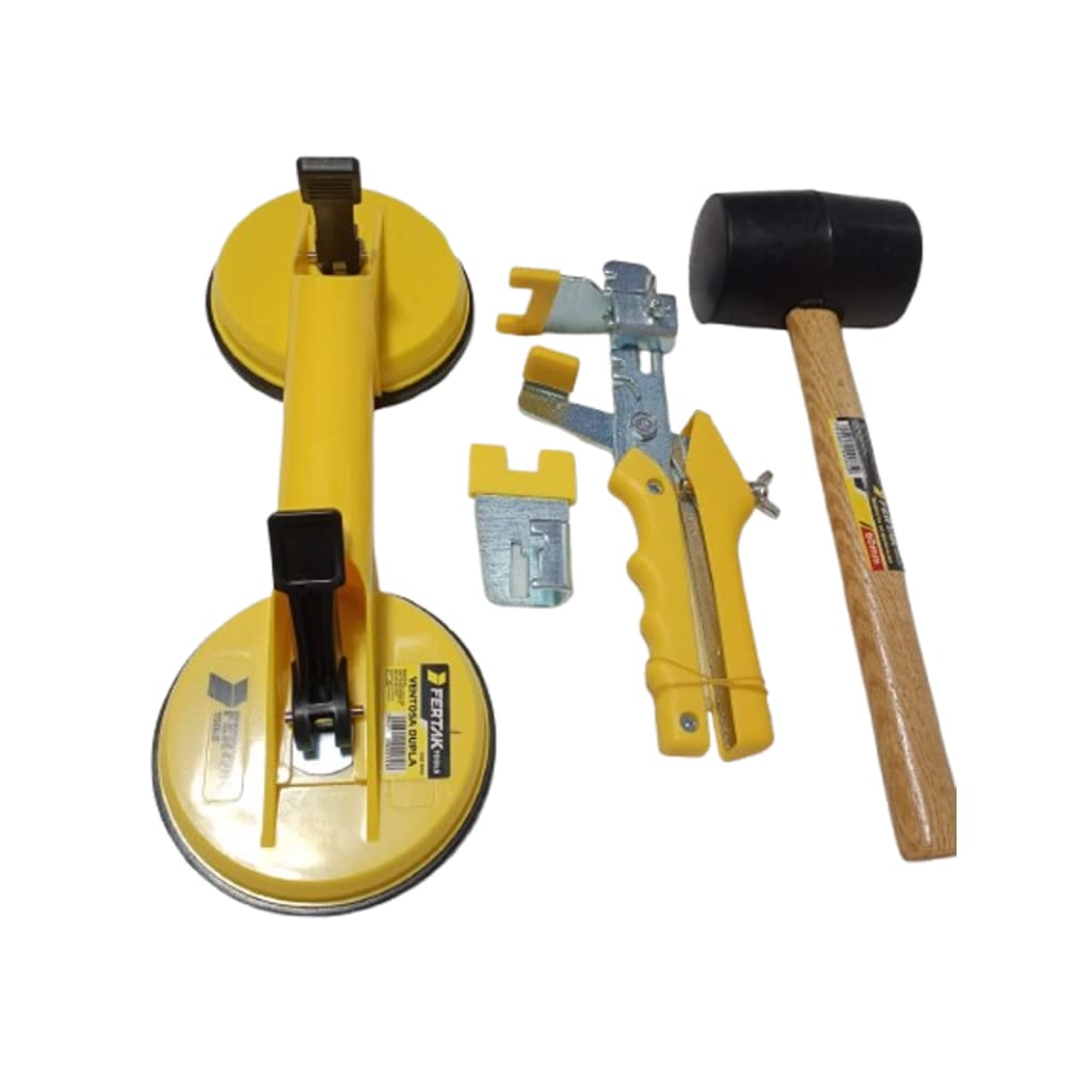 Kit Ferramentas Ventosa Alicate Nivelador 3 Pcs
