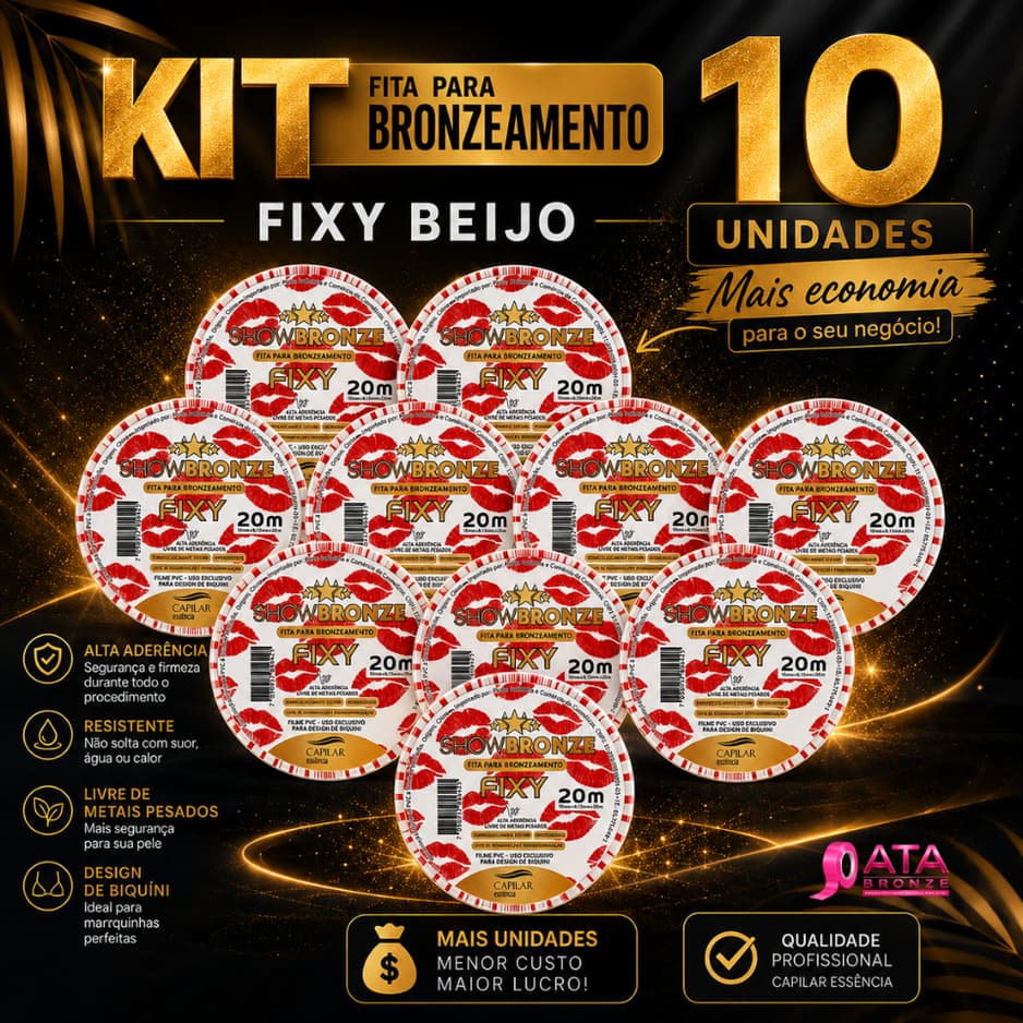 KIT 10 FITAS KISS FIXY CAPILAR ESSENCIA