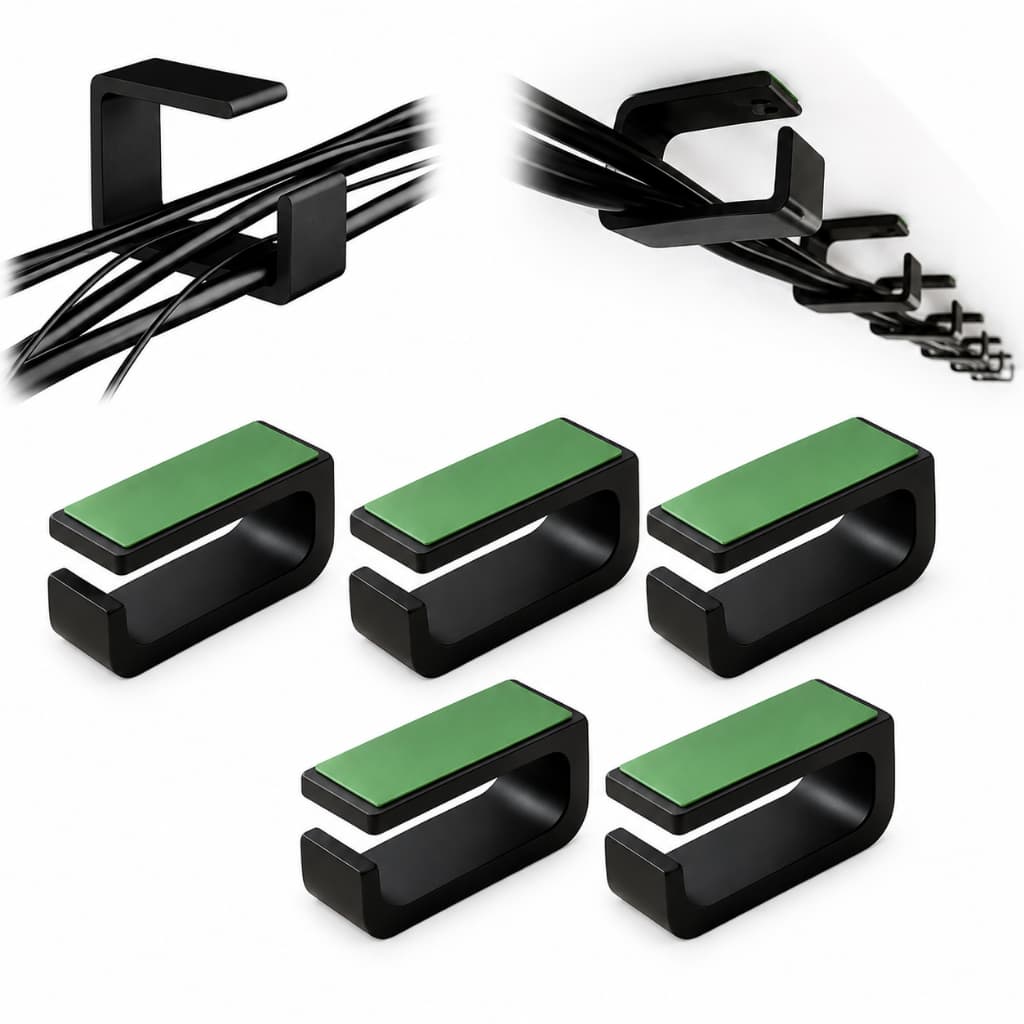 Organizador De Cabos para Esconder Fios Embaixo de Mesa Setup Gamer Resistente Organização