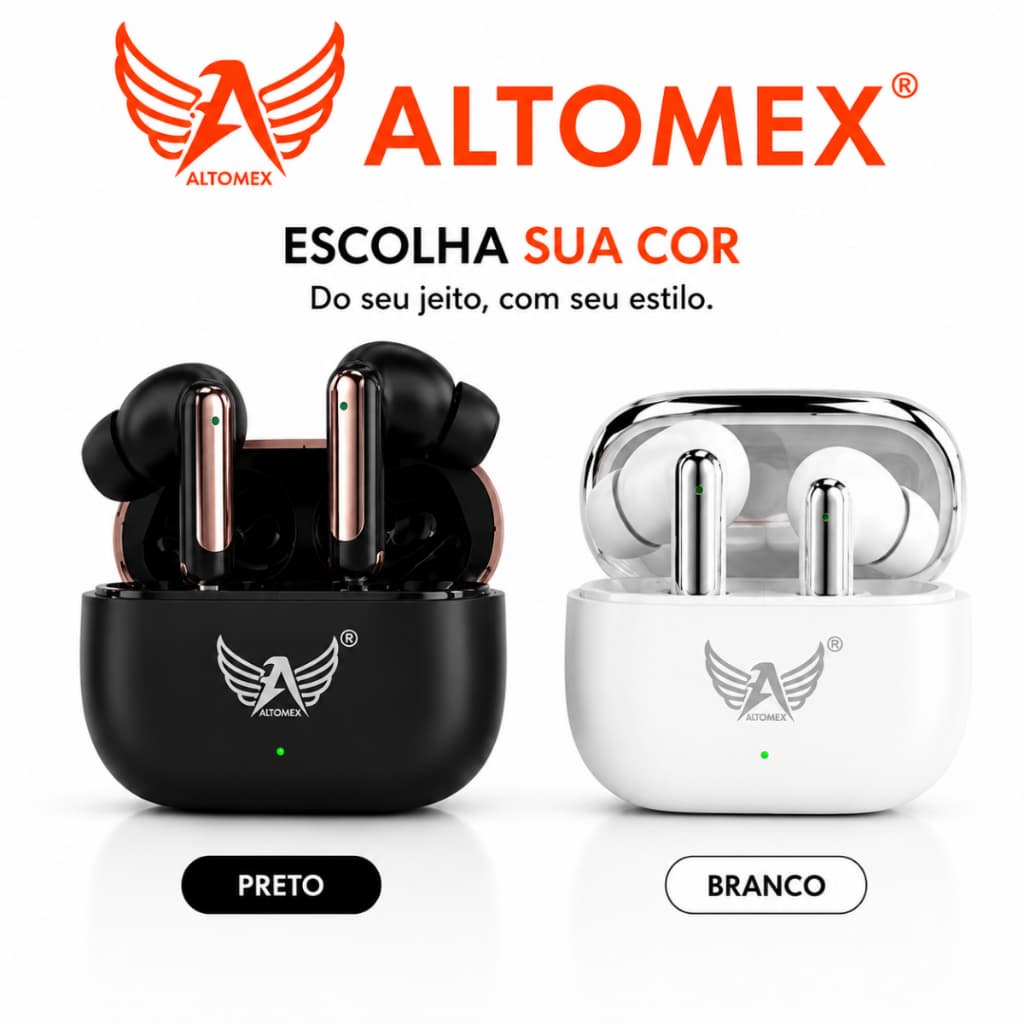 Fone Bluetooth TWS 5.3 Sem Fio Touch Graves Potentes Microfone HD Gamer Android IOS Tipo C J92 PRO