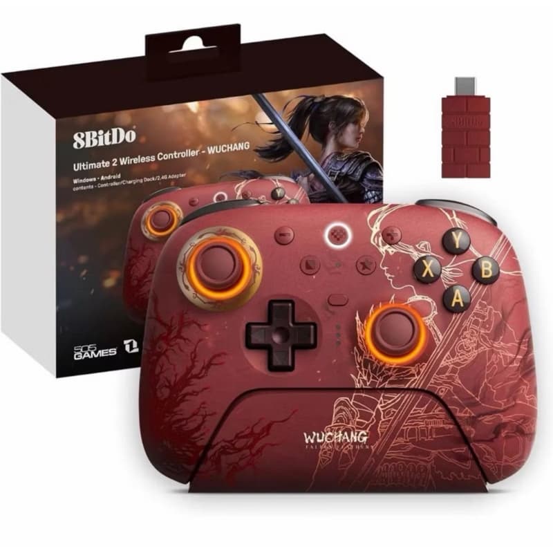 Controle 8BitDo Ultimate 2 Wuchang com Dock carregamento Sem fio TMR.