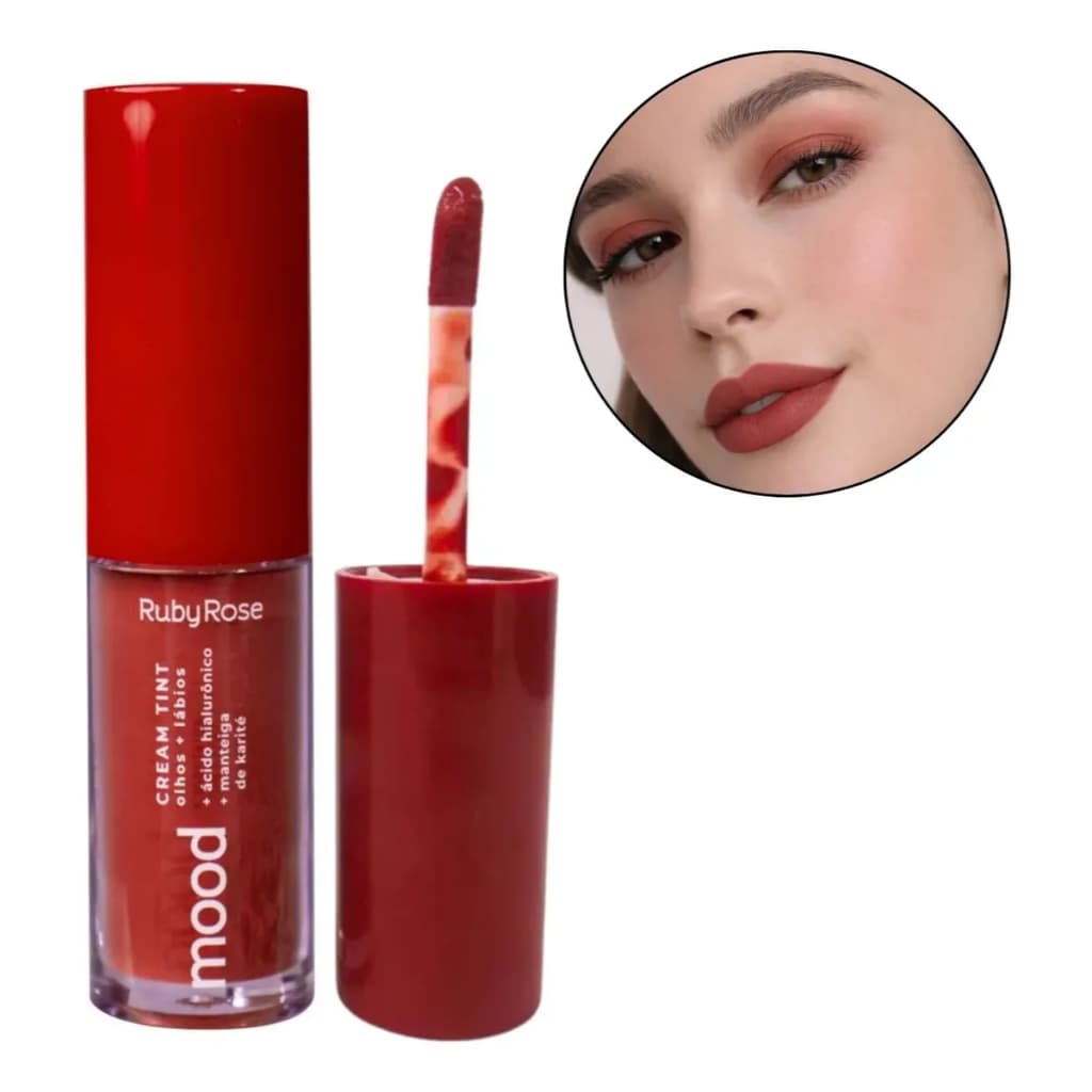 Cream Tint Batom E Sombra Mood Ruby Rose Olhos E Lábios cor C80