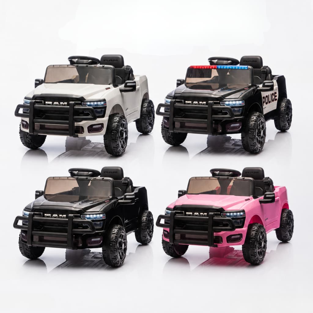 Mini Carro Elétrico Infantil RAM 3500 RHO 6V Picape Off Road Controle Bluetooth Cinto
