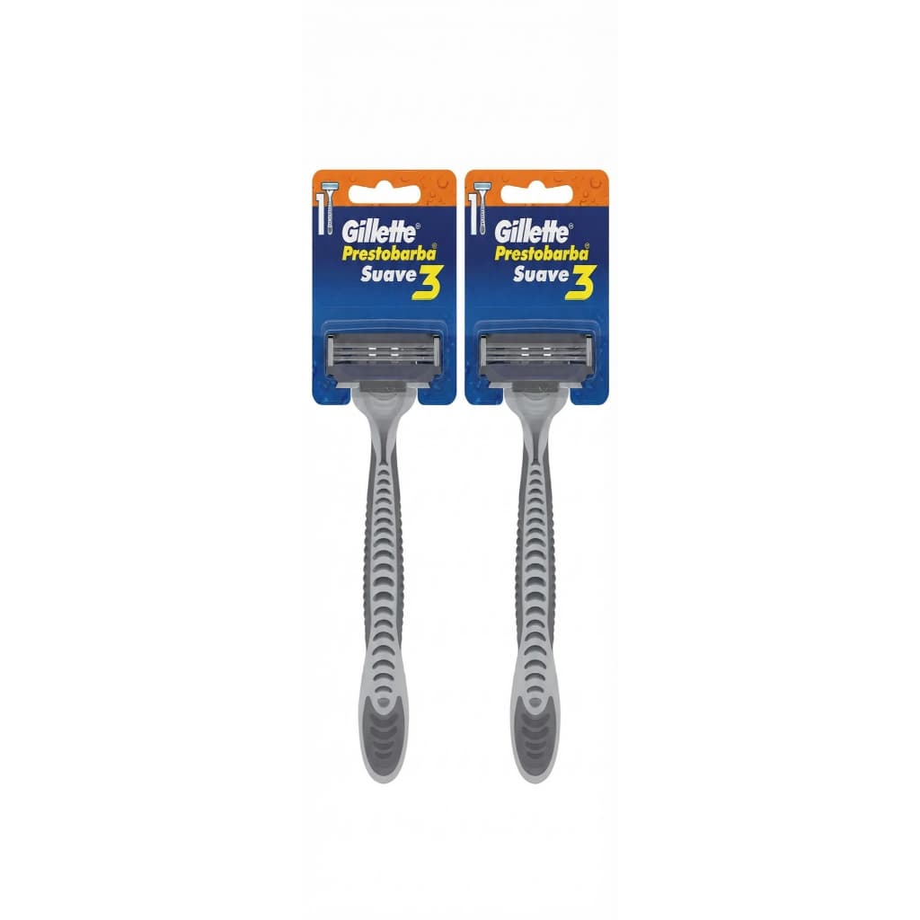 Kit 2 Gillette Prestobarba 3 Suave com Aloe Vera Fita Lubrificante Dia dos Pais