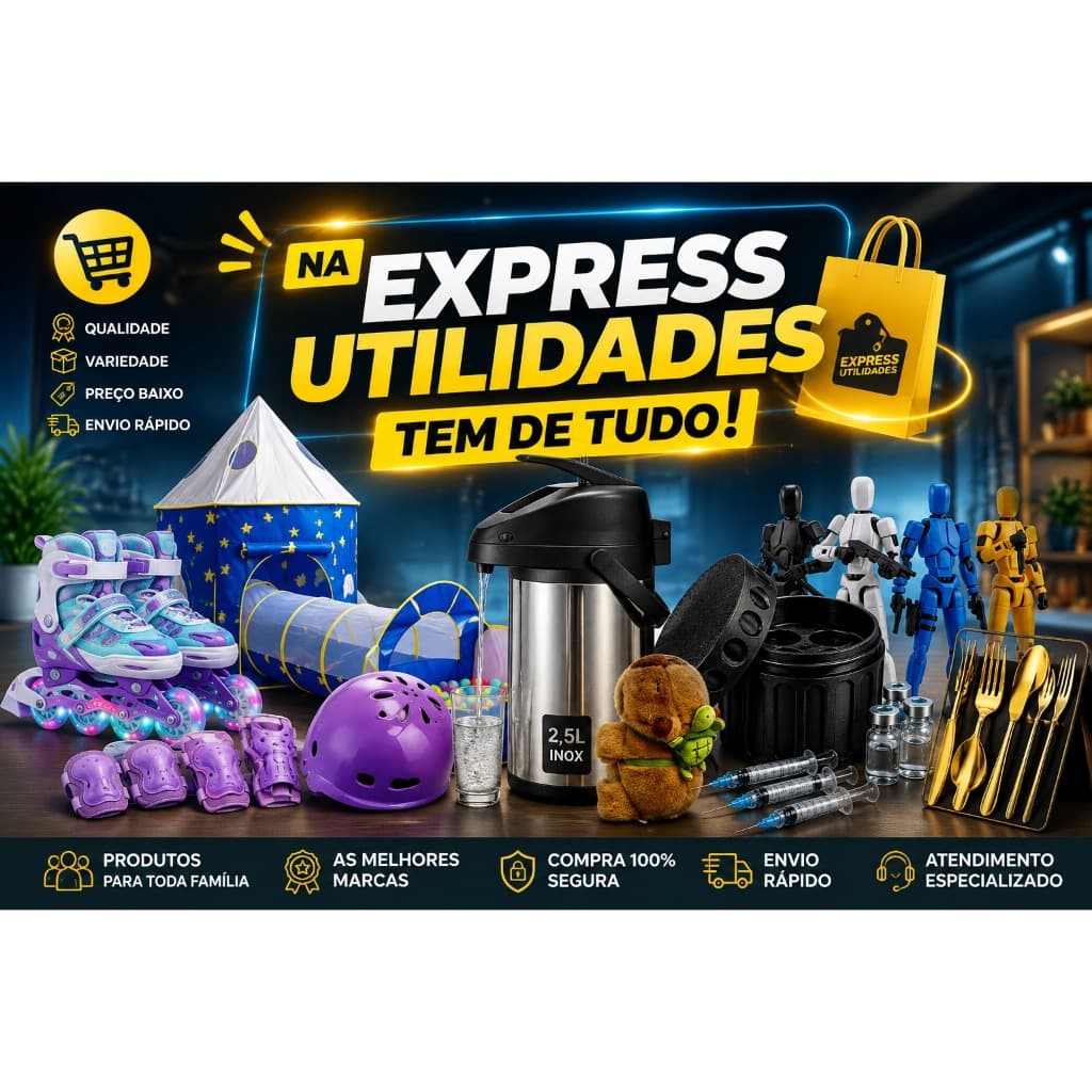Variedades Express Barraca Infantil, Dummy 13, Garrafa Termica, Porta Ampola Promoção