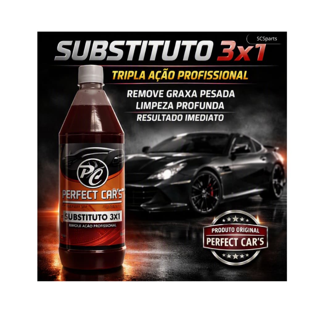 Shampoo Desengraxante Concentrado Automotivo 3x1 1Litro