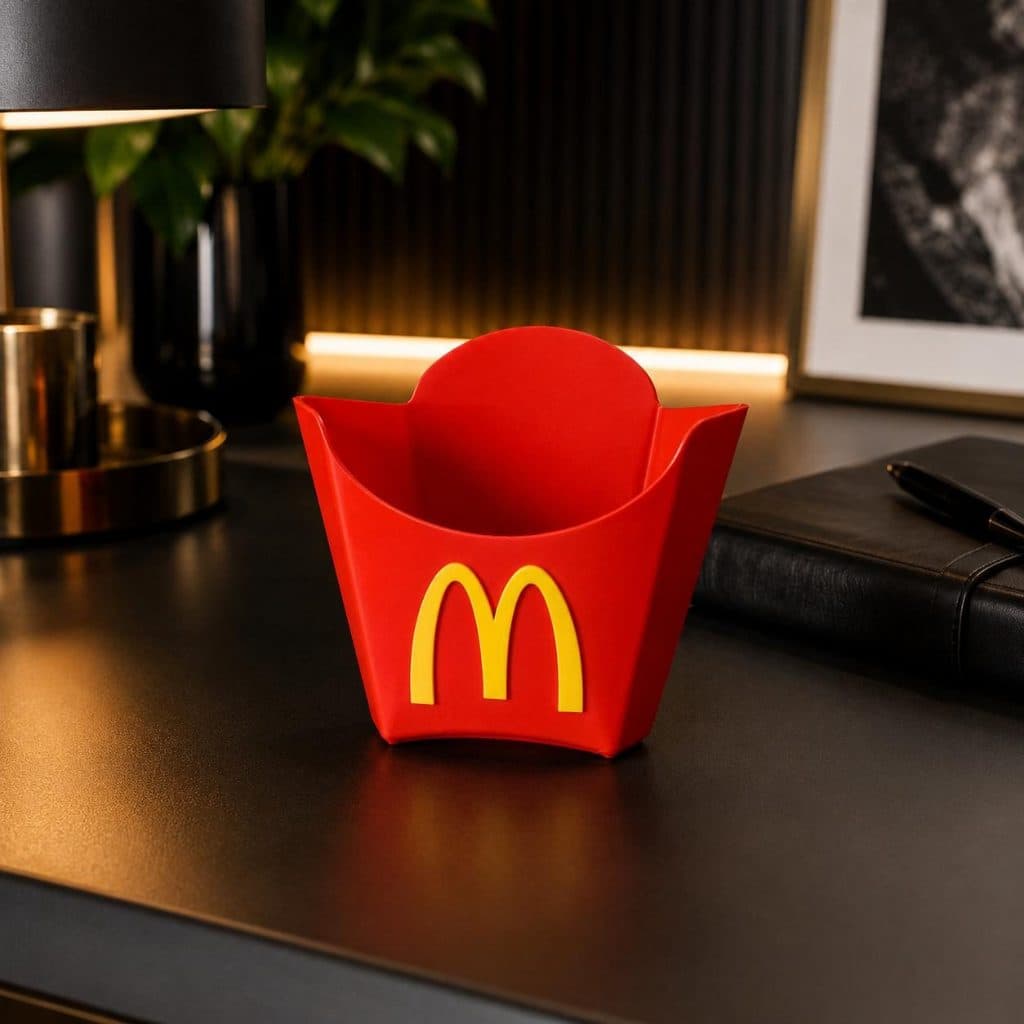 Organizador de Mesa Criativo Batata Frita para Canetas, Lápis e Acessórios
