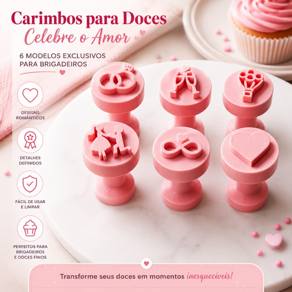 Kit Carimbo Marcador Brigadeiros CASAMENTO ESPOSA MARIDO Molde Festa Confeitaria Aniversario Brigadeiro12