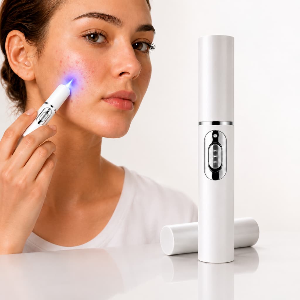Caneta Led Luz Azul 415nm Para Acne Cuidados Com A Pele Skincare Facial Portatil