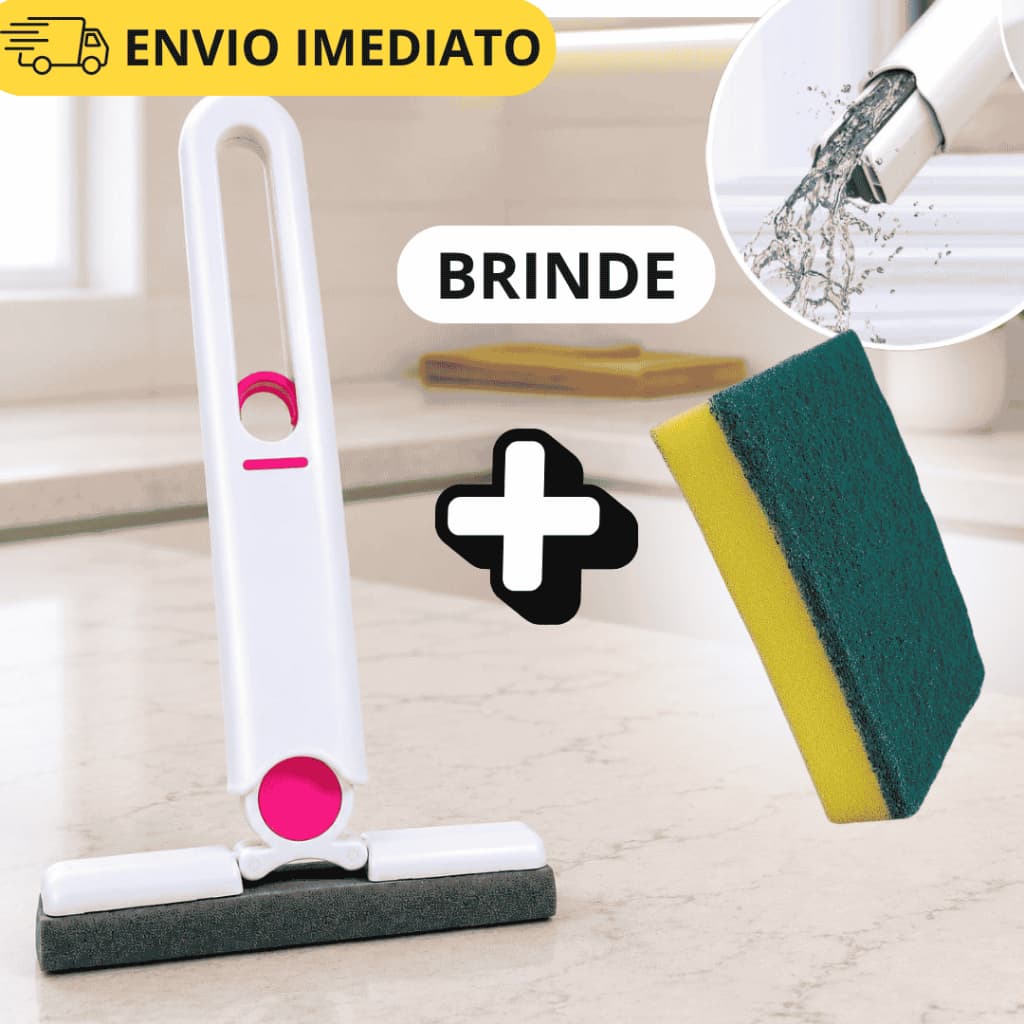 Rodo Rodinho Mini Mop  Pia Vidros Janelas Box Rodo Mini Mop Mágico Limpa e Seca