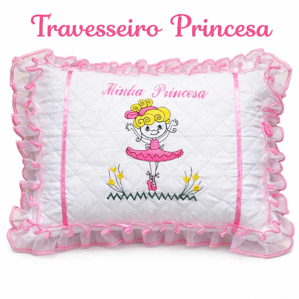 Travesseiro Bebe Menina Antialérgico Conforte Macio Temas