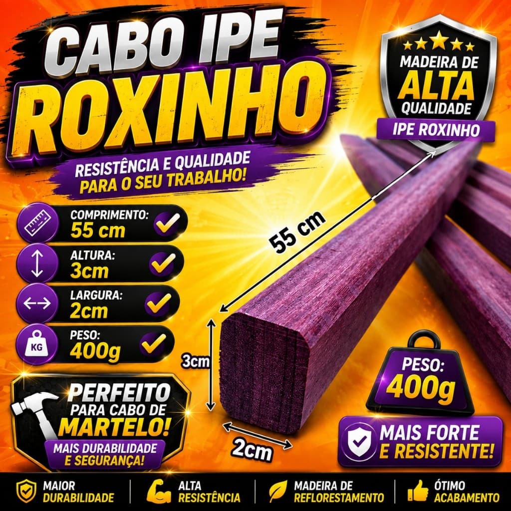 Cabo De Martelo - Roxinho 55cm