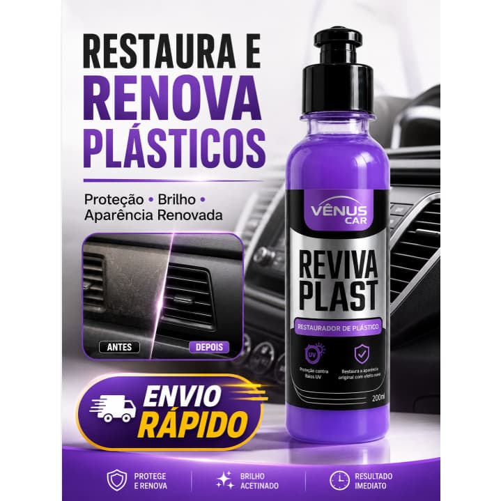 Revitalizador Hidratante Plástico Automotivo para Carro | Restaurador de Painel e Para-choque Alta Durabilidade