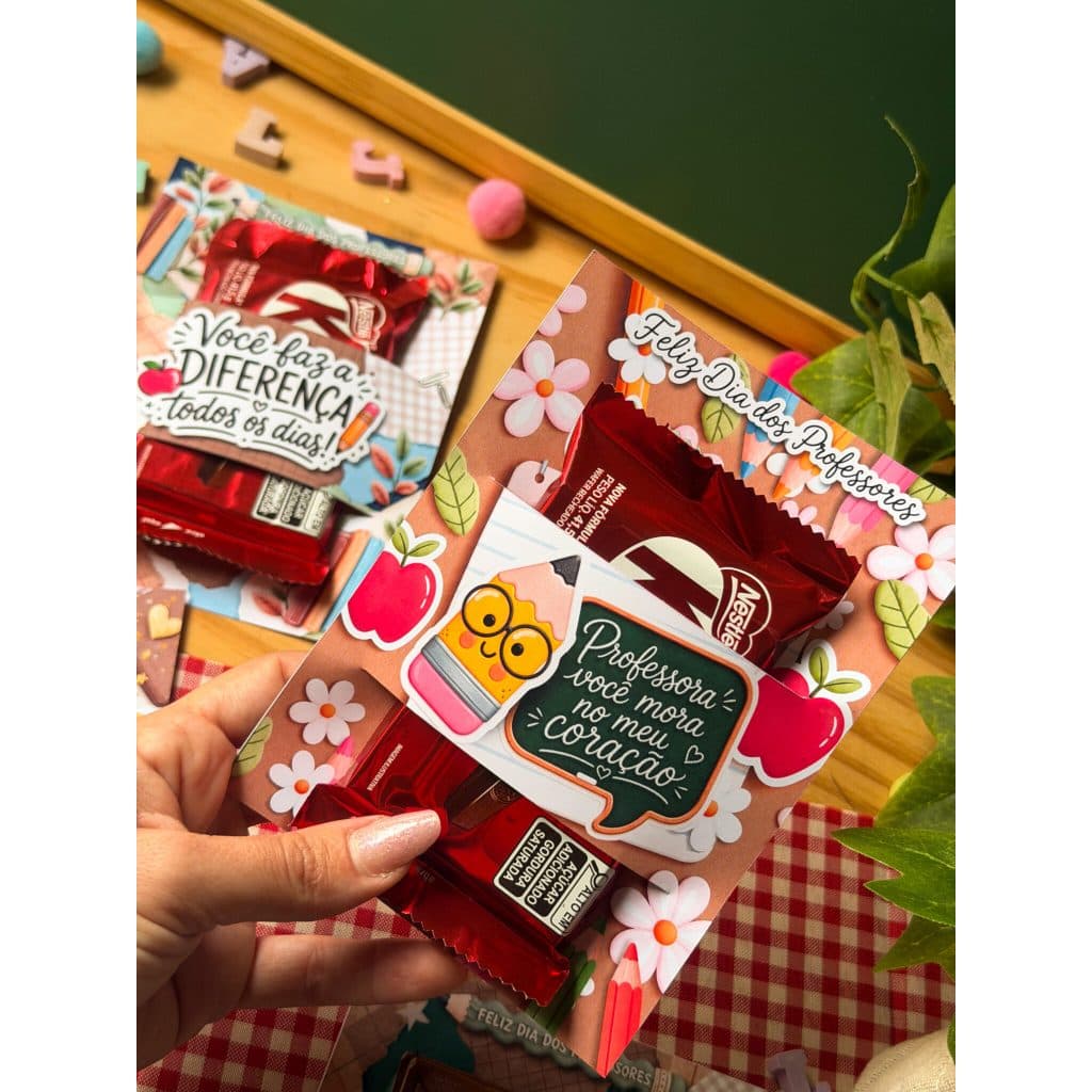 CARD PARA KIT KAT OU CARTEIRA DIA DOS PROFESSORES - PRESENTE MIMO LEMBRANCINHA DIA DOS PROFESSORES - ENVIO IMEDIATO!!