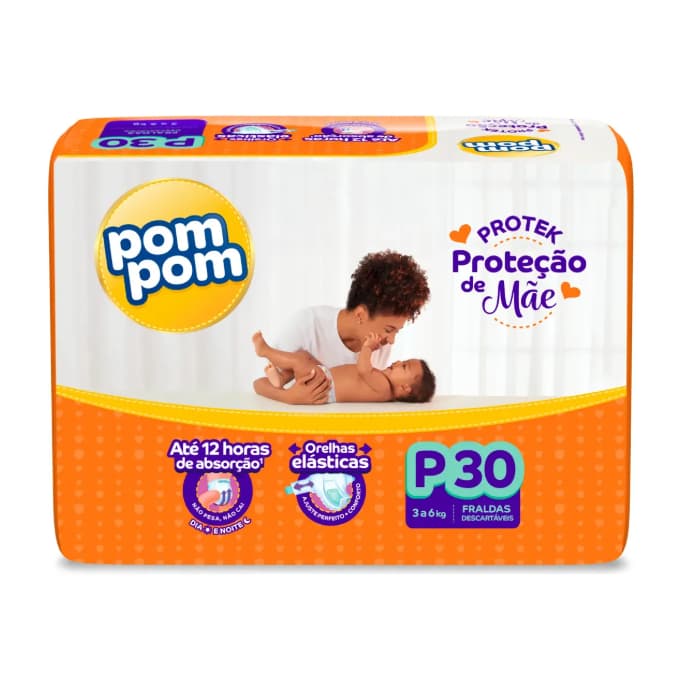 Fralda Pom Pom Protek Protecão de Mãe