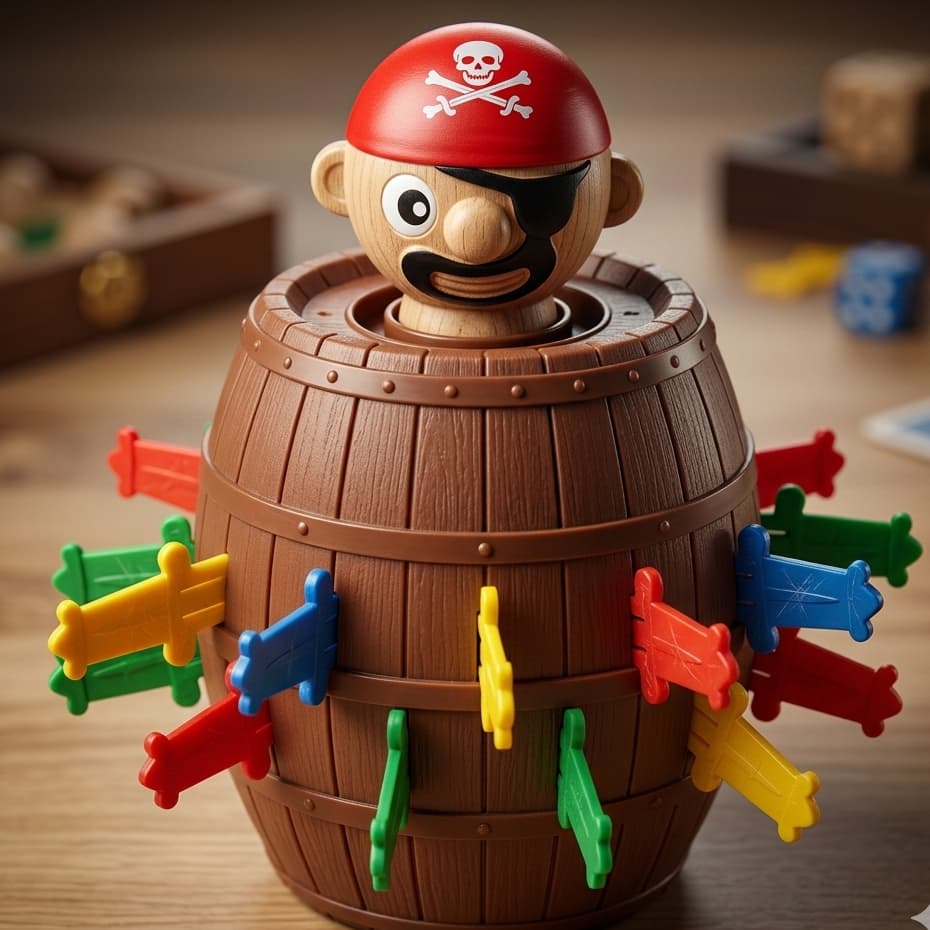 Jogo Interativo Pula Pirata Divertido 16 Espadas Coloridas Infantil