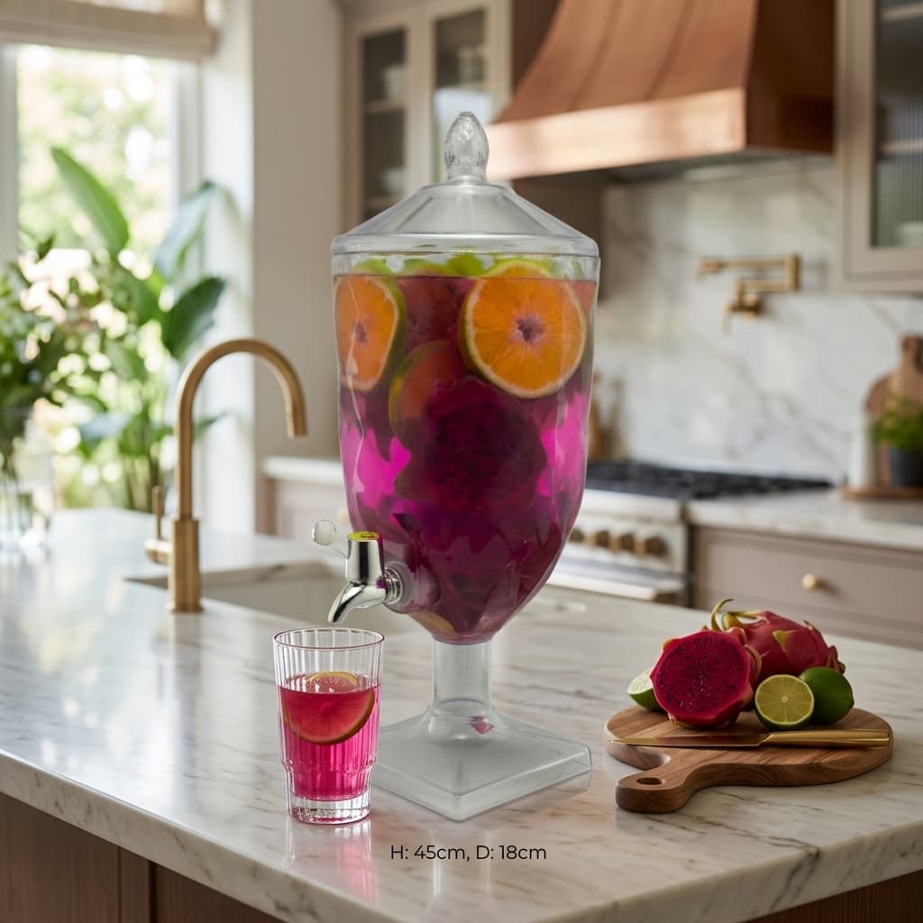 Suqueira Diamond 4.5 Litros - Acrilica - Suco, Água Aromatizada, chás e Bebidas de sua Preferência!