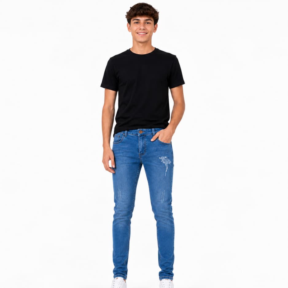Calça masculina juvenil com regulagem interna sarja e jeans do 10 ao 16
