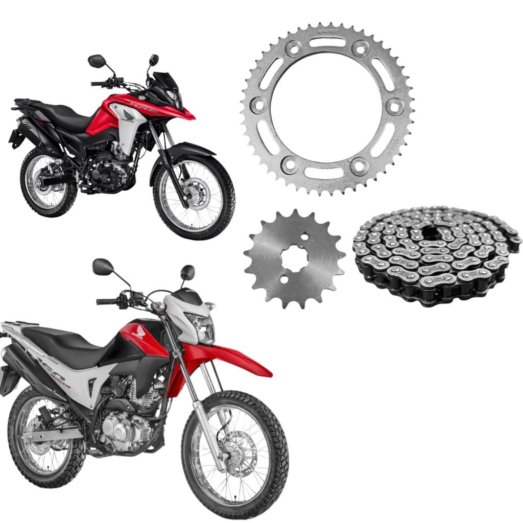 Kit Relacao Tracao Transmissao Nxr Bros 160 Xre 190 2015 2016 2017 2018 2019 2020 2021 2022 23 24 25 26 Original
