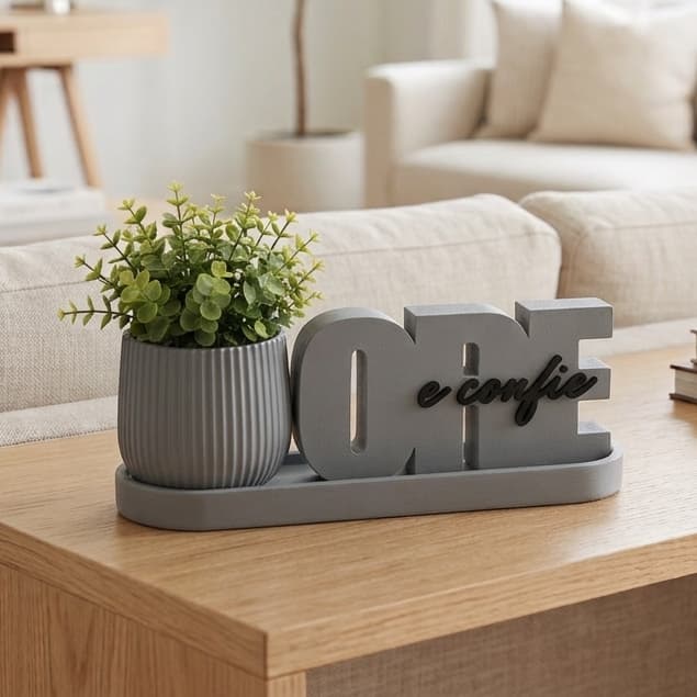Kit Decorativo Ore e Confie com Bandeja e Vaso – Decoração para Casa, Sala e Quarto